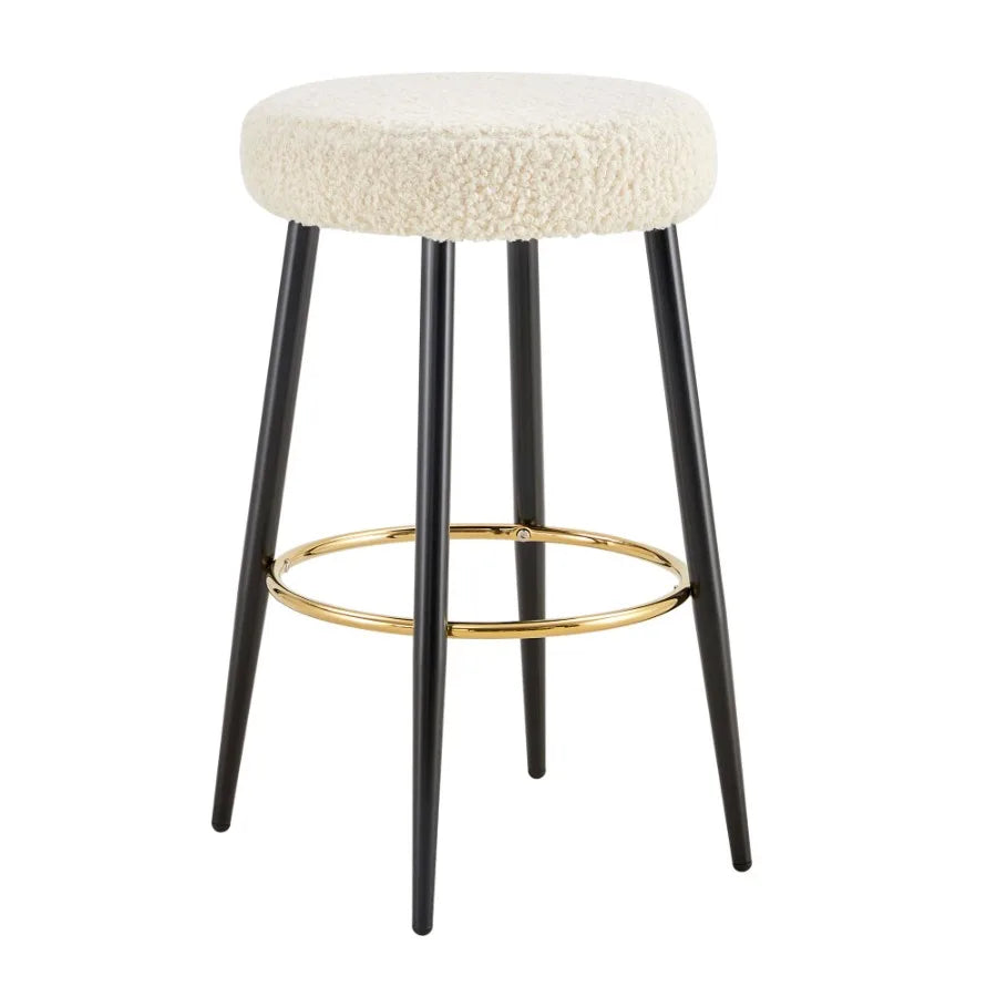 Counter Height Bar Stools Set of 2 PU Kitchen Stools