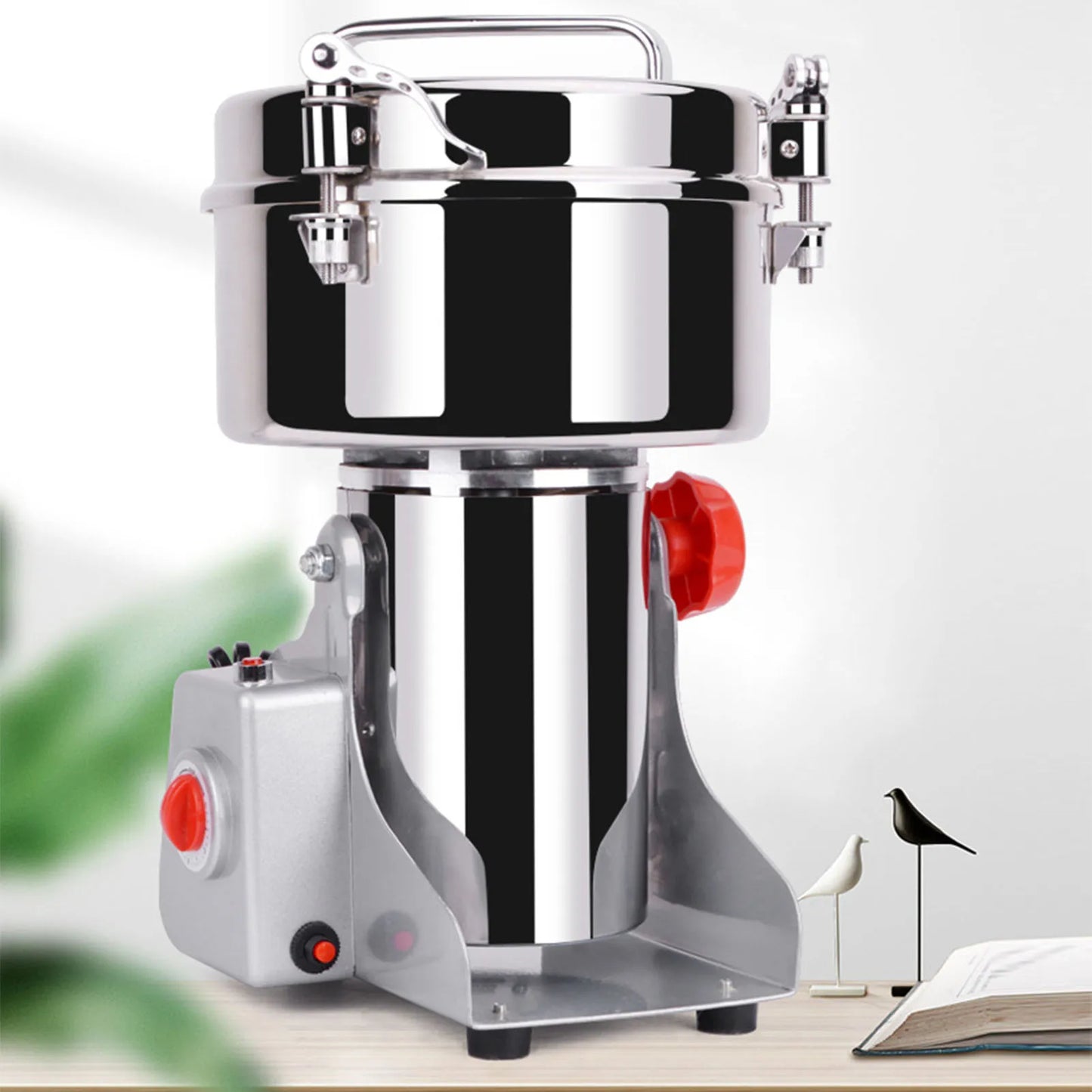 1000g Electric Grinding Machine High Speed Swing Commercial Grain Mill Grinder for Spices Coffee Beans Seasoning Rice 3000W 110V
