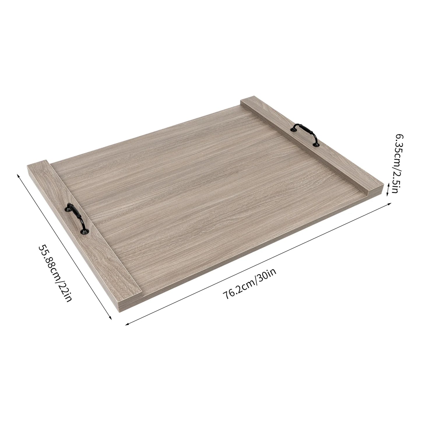 30 x 22" Large Solid Wood Noodle Board Stove Cover with Handle,