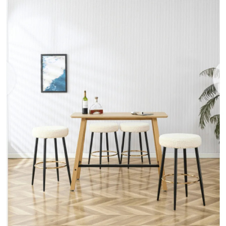 Counter Height Bar Stools Set of 2 PU Kitchen Stools