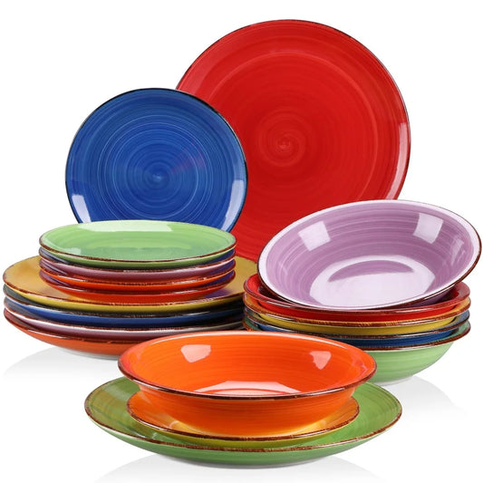Vancasso BONITA Mix Color Ceramic Tableware 18PCS Dinnerware