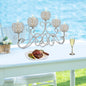 5 Arms 25.2In Crystal Candle Holder, Silver Candelabra