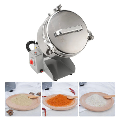 1000g Electric Grinding Machine High Speed Swing Commercial Grain Mill Grinder for Spices Coffee Beans Seasoning Rice 3000W 110V
