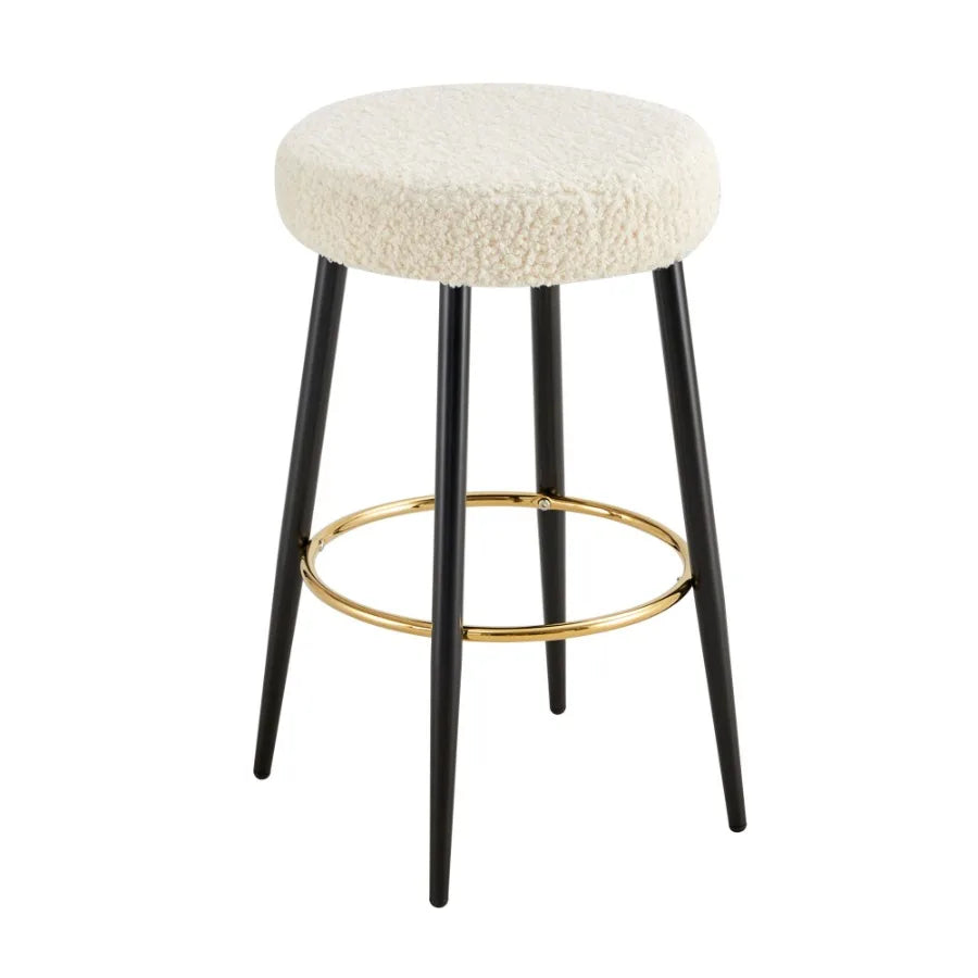 Counter Height Bar Stools Set of 2 PU Kitchen Stools