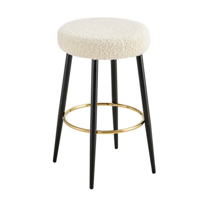 Counter Height Bar Stools Set of 2 PU Kitchen Stools