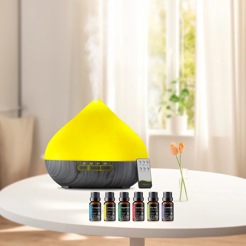 500ml Ultrasonic Air Humidifier Aromatherapy mist Essential Oil Diffuser