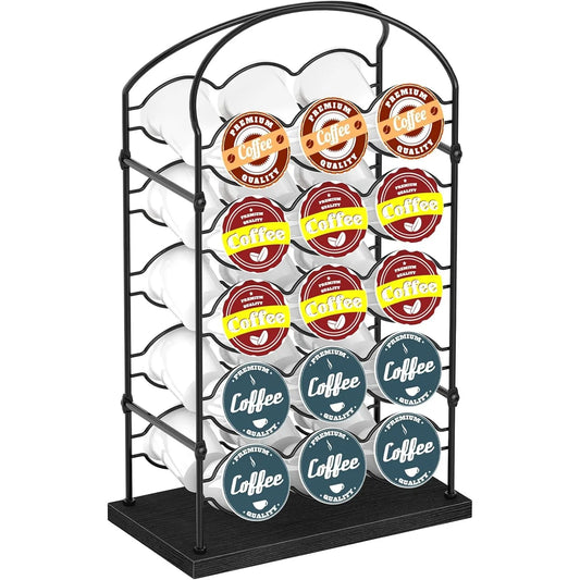 30-Capacity Black Coffee Pod Organizer for Keurig K-Cups,