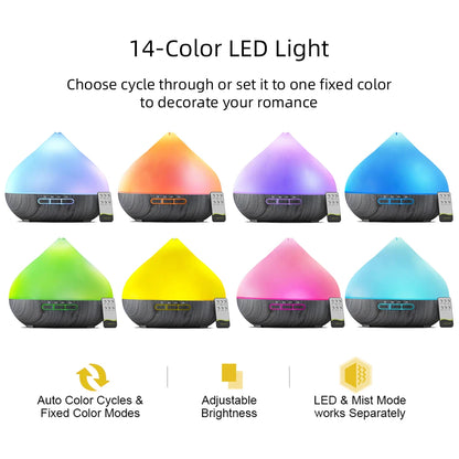 500ml Ultrasonic Air Humidifier Aromatherapy mist Essential Oil Diffuser