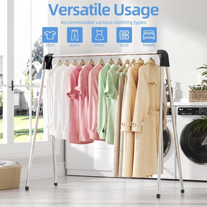 Clothes Drying Rack Foldable 55 Inch Laundry Rack Indoor Outdoor