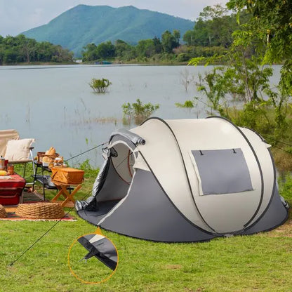 Camping Tent Boat Speed Open  Coffee Fiber Pole Polyester Fabric 110.24*39.37*47.24