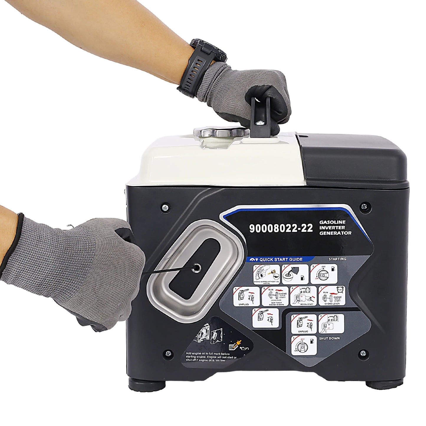 Portable Inverter Generator 1200W Ultra-Quiet Gas Powered Lightweight