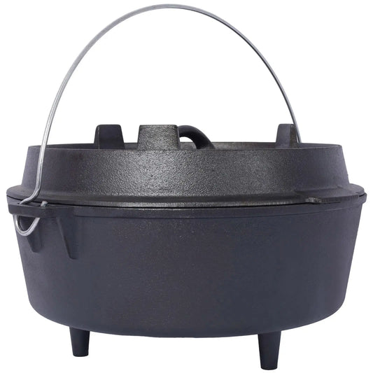 8QT Pre-Seasoned Cast Iron Dutch Oven & Skillet Lid - , BBQs,