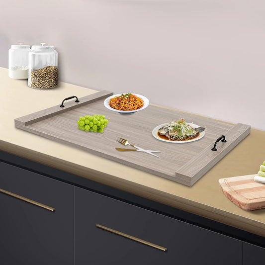 30 x 22" Large Solid Wood Noodle Board Stove Cover with Handle,