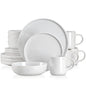 16Piece Ceramic Stoneware Dinner Plates Set with 4*Dinner Plate/Dessert Plate/850ml Bowl/340ml Mug Tableware Set