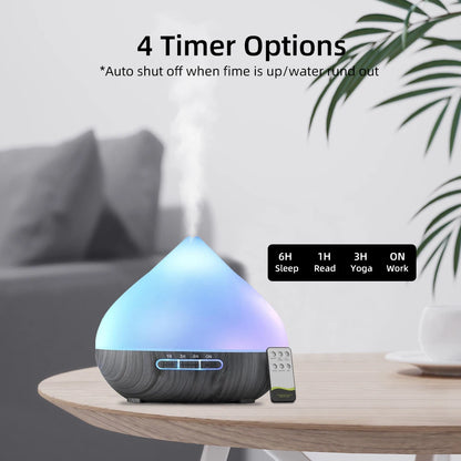 500ml Ultrasonic Air Humidifier Aromatherapy mist Essential Oil Diffuser