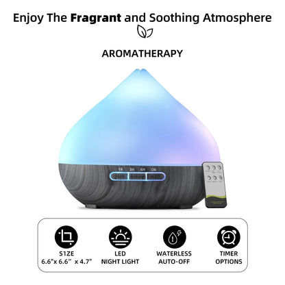 500ml Ultrasonic Air Humidifier Aromatherapy mist Essential Oil Diffuser