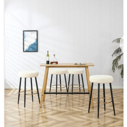 Counter Height Bar Stools Set of 2 PU Kitchen Stools